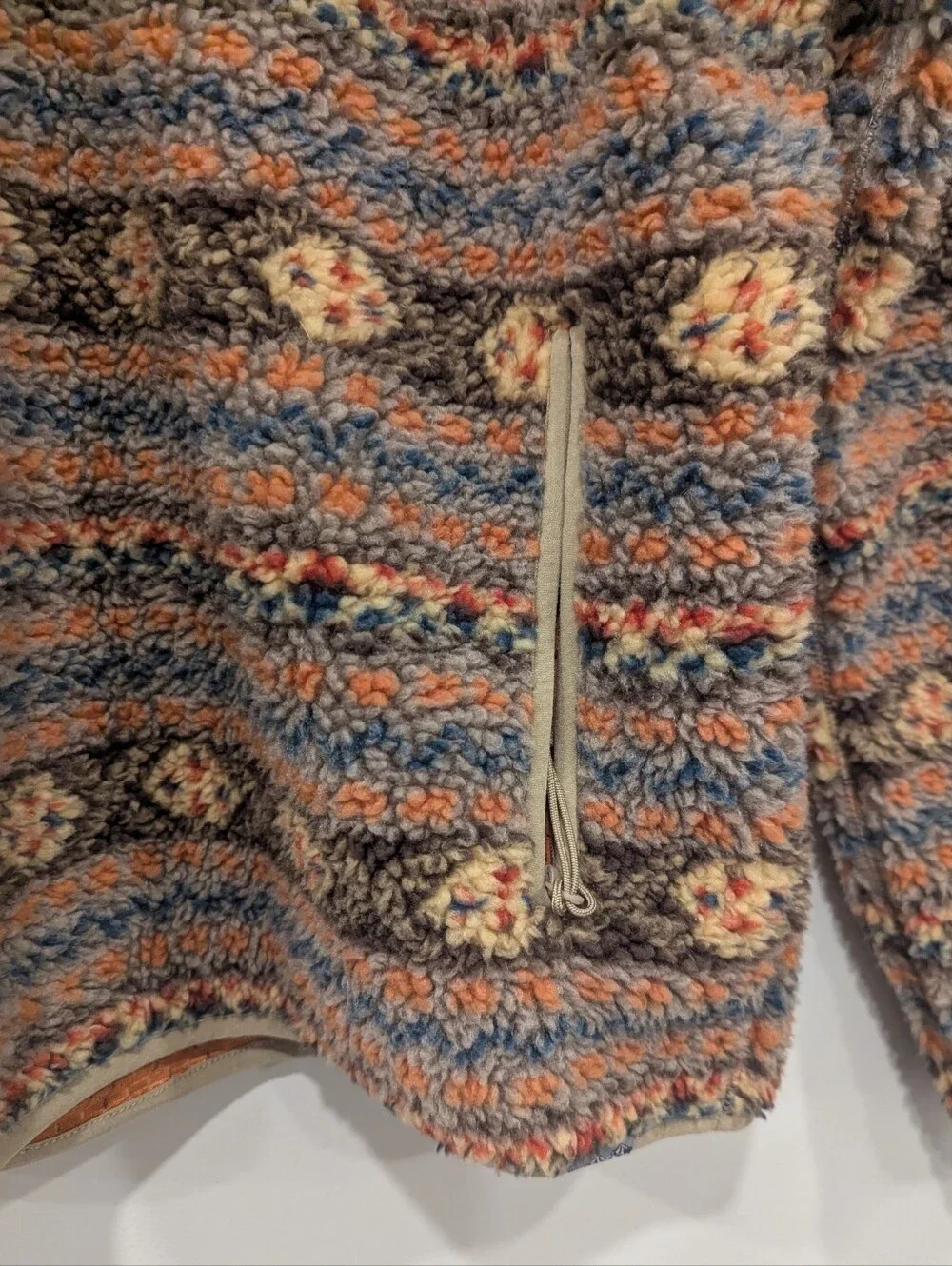 J. Crew Nordic Fair Isle Sherpa Half Zip Pullover Size Medium